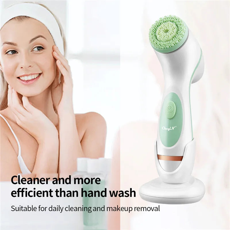 Electric Facial Cleanning Silicone Face Brush